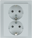 Complete cover. With screwless terminals. DP (2 P + E) Suitable for 1gang flush-mounted boxes. Without claws. 2TKA00003888 | 6438199005638
