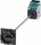 Load disconnector 3LD3, Iu 16 A Main switch 3-pole Rated operating capacity at AC-23 A at 400V 7.5kW floor mounting Basic switch with door coupling Central hole mounting 22.5mm Rotating drive black 66 x 66 mm with auxiliary switch 1OE + 1S The 3LD ma ...