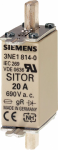 SITOR fuse link, with blade contacts, NH000, In: 20 A, gS, Un AC: 690 V, Un DC: 250 V, front indicator SITOR 3NE and 3NC semiconductor fuses protect power semiconductors from the effects of short circuits. As an important element of the SENTRON prote ...