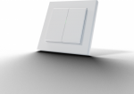 Wireless and battery wall button, 1-key, 2 channels, radio control, F&Wave, white FW-WSO4 | 5902431672731