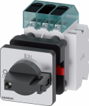 Load disconnector 3LD3, Iu 16 A Main switch 3-pole Rated operating capacity at AC-23 A at 400V 7.5kW Front plate mounting Basic switch with Central hole mounting 22.5mm Toggle drive black 48x48 mm with auxiliary switch 1OE + 1S The 3LD main and emerg ...