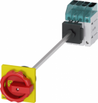 Load disconnector 3LD3, Iu 40 A Main switch 3-pole + N Rated operating capacity at AC-23 A at 400 V 15.0 kW floor mounting Basic switch with door coupling Central hole mounting 22.5mm Rotary actuator red / yellow 66 x 66 mm The 3LD main and emergency ...