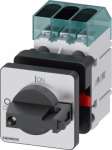 Load disconnector 3LD3, Iu 40 A Main switch 3-pole Rated operating capacity at AC-23 A at 400 V 15.0 kW Front plate mounting Basic switch with Central hole mounting 22.5mm Toggle drive black 48x48 mm The 3LD main and emergency off switch for safe dis ...