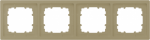 4-fold frame, 295x82mm, malt gold, DELTA Style 5TG1324-0MG | 4047624273409