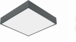 Ceiling lamp SQ 300 LED PLUS LENS 2300lm 840 IP54 II cl. OPAL RAL9005 (24W) 300mm Black 664182 | 5905963664182