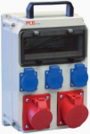 Socket block 2х32А 3GS EKO with 10mod. IP54 90EKO002E | 5902082043270