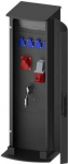MS290 Column with sockets, anthracite 4x16A 2P+E 230V, CEE 16A 5P 40V, CEE 32A 5P 400V, 2xMCB 16A C 1P,MCB 16A C 3P,MCB 32A C 3P,RCD 63/0,03A 4P, Drinking water connection 1/2&Prime;, 290x314x1000mm IP44 Moser MG01007089C