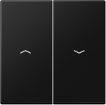 2-gang rocker with arrow symbols, for blinds, matt black, LS LS995PSWM | 4011377186972
