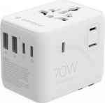 Gembird Universal travel power adapter, 70 W | TPA-2A3C70-01-W TPA-2A3C70-01-W | 8716309134903