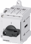 Load disconnector 3LD3, Iu 25 A Main switch 3-pole Rated operating capacity at AC-23 A at 400V 9.0kW Installation in distribution boards, Basic switch with Toggle drive black with auxiliary switch 1OE + 1S The 3LD main and emergency off switch for sa ...