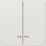 1+1 Rocker switch for pushbutton, with window, 68x68mm, Mid-position, platinum metallic, DELTA style 5TG7158-1 | 4001869382876