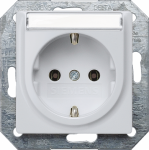 DELTA i-system aluminum-metallic SCHUKO socket outlet 10/16 A 250 V With screwless Connection terminals with labeling field cover plate 55 x 55 mm DELTA switches and socket outlets &ndash; design and quality to perfection from Siemens. Due to its eternally ...
