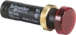 Pilot light &Oslash;12, IP40/IP65, red, covered LED included, 5V, lugs. range of product: Harmony XVL - product or component type: LED pilot light with integral lens cap - component name: XVL - mounting diameter: 12 mm - protection type: integral ballast re ...
