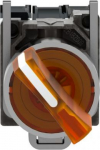 Illuminated selector switch, Harmony XB4, metal, orange handle, 22mm, universal LED, 2 positions, 1N XB4BK125G5 | 3389110892246