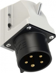 CEE-wall mounted plug 5x32A (3P+N+PE) 7h IP44 black 525-7 | 9003399061141