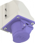 CEE-wall mounted socket 2x32A (2P) 24VAC 50/60Hz IP44 TWIST, purple 172V | 9003399027666