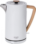 Adler | Kettle | AD 1347w | Electric | 2200 W | 1.5 L | Stainless steel | 360&deg; rotational base | White AD 1347W | 5903887808668