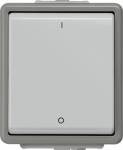 OFF switch 2-pole, 10A 250V 66x75mm, IP44, Grey, DELTA fl&auml;che 5TA4702 | 4001869038216