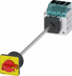 Load disconnector 3LD3, Iu 25 A Main switch 3-pole + N Rated operating capacity at AC-23 A at 400V 9.0kW floor mounting Basic switch with door coupling Central hole mounting 22.5mm Toggle drive red / yellow 48x48 mm with auxiliary switch 1OE + 1S The ...