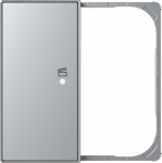 SRS-2-L-85PL - Cover plate - free@home / KNX 2-gang sensors - Scene - Left - Silver 2CLA852644A1301 | 8427238145303