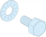 Mounting hardware, Linergy BW, screws 8.8 class m6x16 for threaded bar, set of 40 LVS04195 | 3606481868923