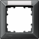 1-fold frame., with labeling field, 80x80mm, carbon metallic, DELTA line 5TG2551-7 | 4001869270555