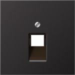 Metal centre plate 1xIAE/UAE, 1x8 Pole, dark aluminium, LS AL2969-1UAD | 4011377140028