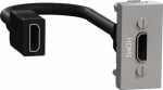 New Unica - HDMI connector prewired - 1 module - aluminium NU343030 | 3606489455934