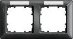 DELTA line, carbon metallic frame 2-fold, 151x 80 mm horizontal, with Labeling field DELTA switches and socket outlets &ndash; design and quality to perfection from Siemens. Due to its eternally stylish shapes and a multitude of colors, our comprehensive r ...