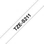 Brother | TZe-S211 Strong Adhesive Laminated Tape | Black on White | TZe | 8 m | 6 cm TZES211 | 4977766693028