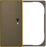 Cover plate Symbol "light" for Switch/push button Single push button Gold - Sky Niessen 2CLA852648A1201 | 8427238198668