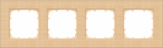 4-fold frame, beech wood color, 303x90mm, MIRO 5TG1104-4 | 4001869335117