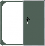 Cover plate Symbol "light" for Switch/push button Single push button Green - Sky Niessen 2CLA852648A1901 | 8427238227511