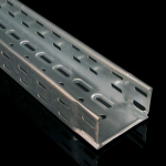 Cable tray with integrated coupling KZI 60x300 from sheet 0,75 mm superficial treatment circumferential varnishing, perforated, with embosy for augmentation of firmness and rigidity KZI 60X300X0.75_EO | 8595568901347