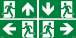 SL34A 30m Set of 4 Adhesive Pictograms (Left, Right, Down, Up) for SafeLite Exit Sign SL34A | 3660191606022