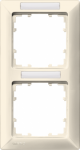 2-fold frame, with labeling field, electrical white, vertical, 151x80mm, DELTA line 5TG2582-2 | 4001869308791
