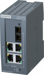 SCALANCE XB004-1LDG unmanaged Industrial Ethernet Switch for 10/100/1000 Mbit/s for setting up small star and line topologies LED diagnostics, IP20, 24 V DC power supply, with 4x 10/100/1000 Mbit/s RJ45 Ports electrical and 1 x 1000 Mbit/s SC port 6G ...