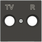 Color: Soft Black   Cover plate for TV outlet code: 8150, 8150.3 & 8150.7 2CLA855000A1501 | 8427238136097
