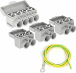 SLT50 Al 10-50/Cu 2.5-35mm&sup2; 1000V Distribution block set 3xSLT50-2-1+1xSLT50-4-3 MAS50SET02 | 4744397028754