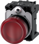 Indicator lights, 22 mm, round, plastic, red, lens, smooth, with holder, LED module, with integrated LED 24 V AC/DC, screw terminal 3SU1102-6AA20-1AA0 | 4011209957909