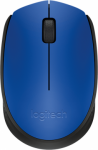 M171 Wireless Computer mouse, AA, USB, Black/Blue 910-004640 | 5099206062863