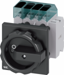 Load disconnector 3LD3, Iu 32 A Main switch 3-pole + N Rated operating capacity for AC-23 A at 400V 11.5kW Front plate mounting Basic switch with Central hole mounting 22.5mm Rotating drive black 66 x 66 mm with auxiliary switch 1OE + 1S The 3LD main ...