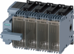Switch disconnector with fuse 63 A, Size 1, 4-pole for LV HRC fuse Sz. 000 Front operating mechanism left Complete unit with direct operating mechanism gray Box terminal 3KF switch disconnector with fuses as main, EMERGENCY STOP or maintenance switch ...