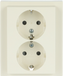 Complete cover. With screwless terminals. DP (2 P + E) Suitable for 1gang flush-mounted boxes. 2TKA00003885 | 6438199005607
