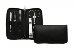 DuKaS Black Manicure Set for Men Zipper 6 Piece Premium Line