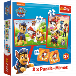 PAW PATROL TREFL  30+ 48+ 24 memo kortelės dėlionė-žaidimas