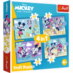 TREFL DISNEY 4 dėlionių rinkinys &bdquo;Peliukas Mikis&ldquo;