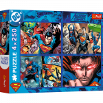 TREFL  SUPERMAN 4x250 det. dėlionių rinkinys