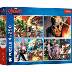 TREFL  AVENGERS 4x250 det. dėlionių rinkinys