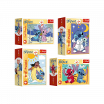 TREFL  DISNEY STITCH 4 dėlionių rinkinys &bdquo;Lilo&Stitch&ldquo;